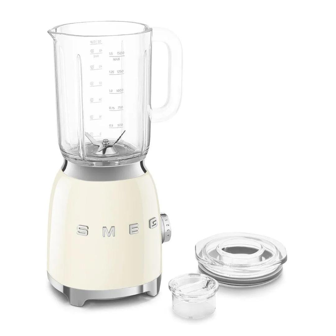 خلاط كهربائي بسعة 1.5 لتر وقوة 800 واط مع 4 سرعات و4 وظائف – تصميم كلاسيكي من خمسينيات القرن الماضي باللون كريمي – Smeg BLF03CREU - الصورة 2