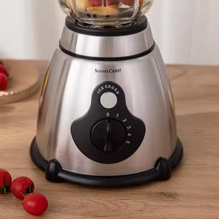 Blender Mixeur Électrique 2EN1 650W 1.5L en Verre avec Moulin - 6 Vitesses + Fonction Ice Crush - Slivers Criest SC-Y6601 – Image 3