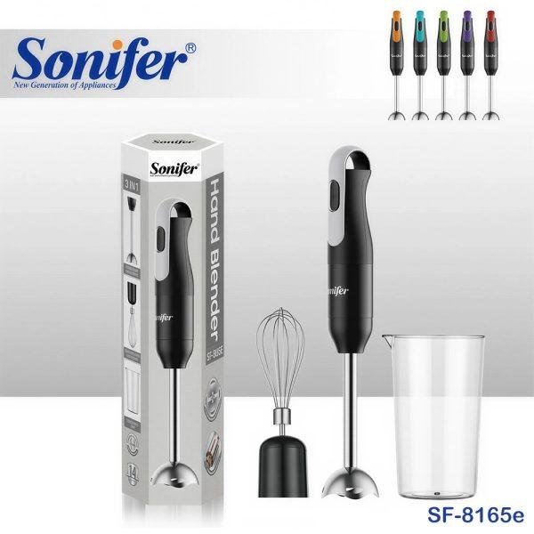 خلاط يدوي من الفولاذ المقاوم للصدأ 3 في 1 بقدرة 300 واط، مع خفاقة وكأس قياس – Sonifer SF-8165 - الصورة 13