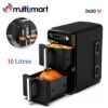 مقلاة هوائية بدون زيت سعة 10 لتر بقدرة 2400 واط Dual Zone Multismart MS-AF2110