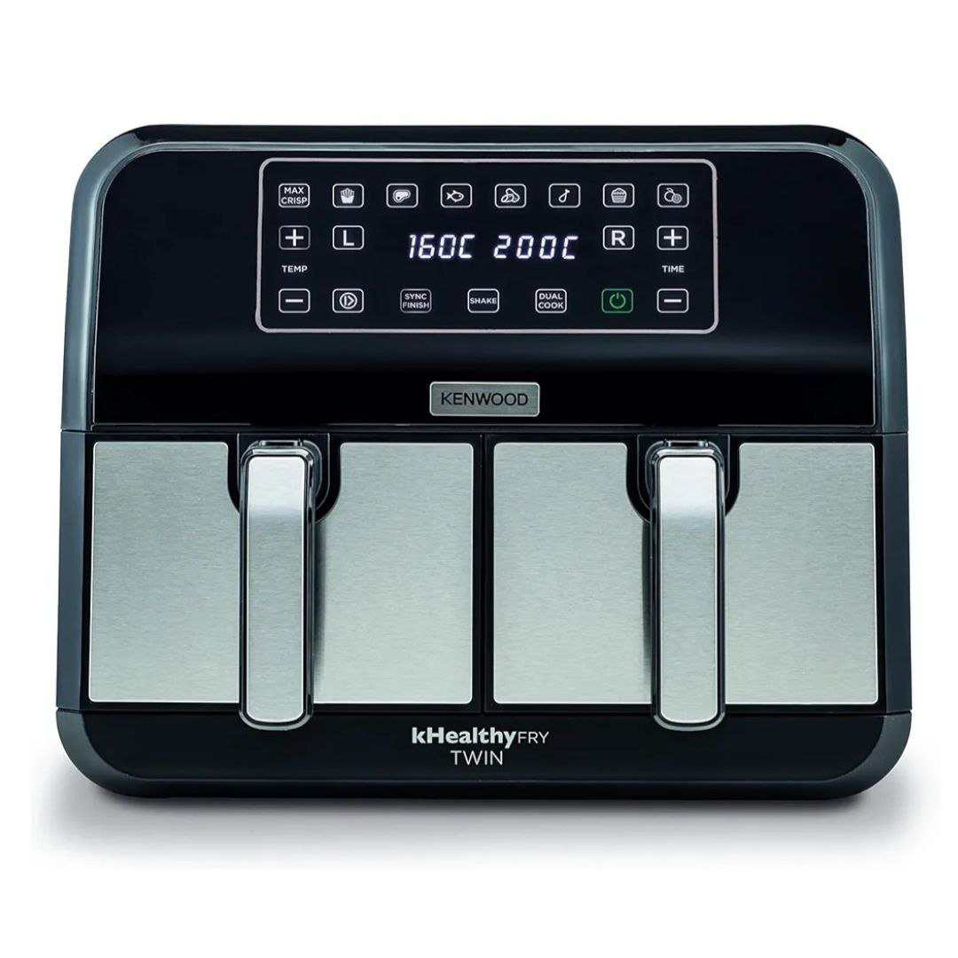 مقلاة هوائية بدون زيت 1700 واط سعة 8 لتر بسلتين Dual Zone تعمل باللمس مع 8 برامج – Kenwood kHealthy FRY TWIN HFM75. - الصورة 3