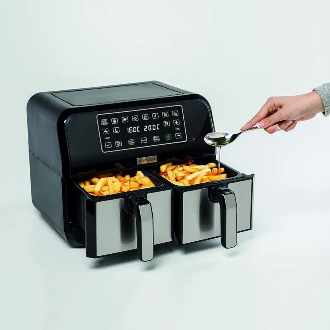 مقلاة هوائية بدون زيت 1700 واط سعة 8 لتر بسلتين Dual Zone تعمل باللمس مع 8 برامج – Kenwood kHealthy FRY TWIN HFM75. - الصورة 4
