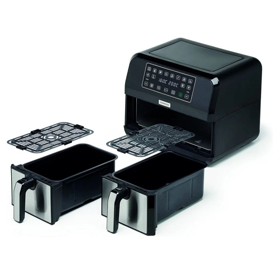 مقلاة هوائية بدون زيت 1700 واط سعة 8 لتر بسلتين Dual Zone تعمل باللمس مع 8 برامج – Kenwood kHealthy FRY TWIN HFM75. - الصورة 5