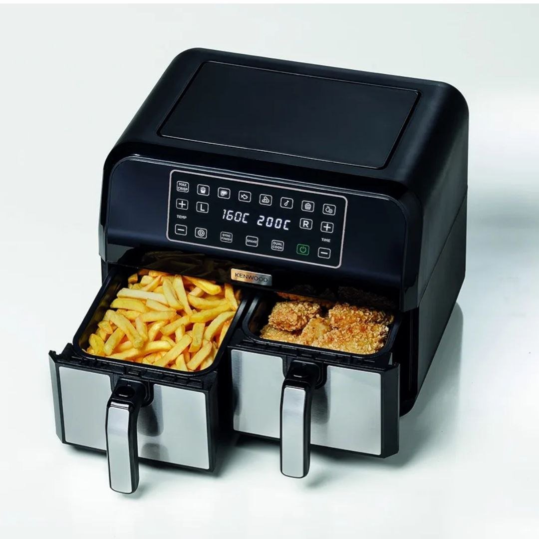 مقلاة هوائية بدون زيت 1700 واط سعة 8 لتر بسلتين Dual Zone تعمل باللمس مع 8 برامج – Kenwood kHealthy FRY TWIN HFM75. - الصورة 6