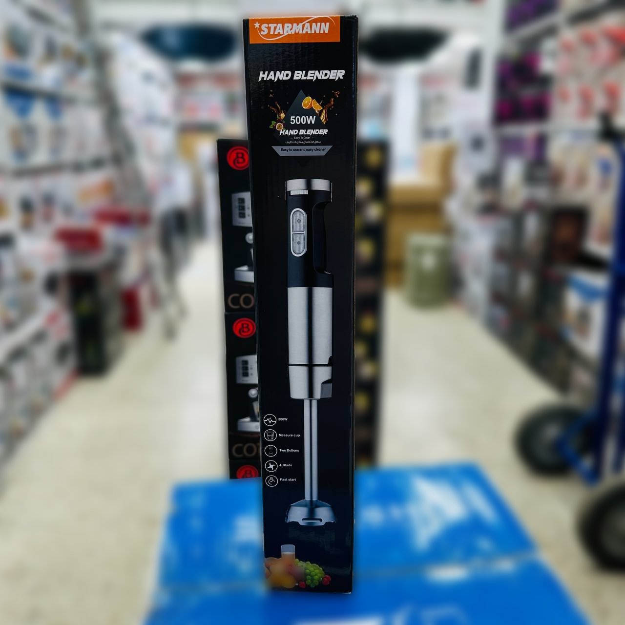 Bras Mixeur 500 W 2 Vitesses Inox Avec Tasse STARMANN HMS-HB21 – Image 3