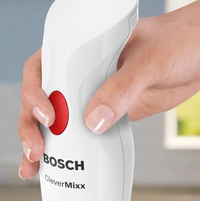 خلاط يدوي من الفولاذ المقاوم للصدأ بقوة 400 واط مع 4 شفرات – BOSCH CleverMixx MSM24100 (صُنع في سلوفينيا) - الصورة 6