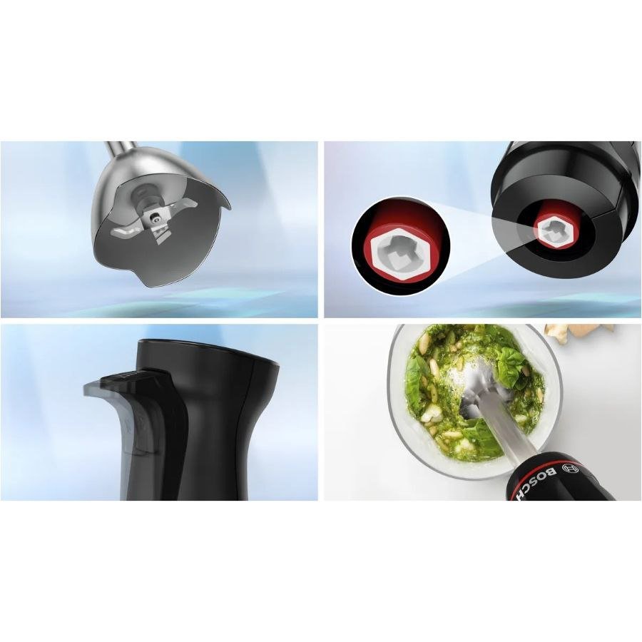 خلاط يدوي 4 في 1 - 1000 واط مع مفرمة ومضرب وكأس قياس – Bosch ErgoMaster Series 4 MSM4B621 – صنع في سلوفينيا - الصورة 7