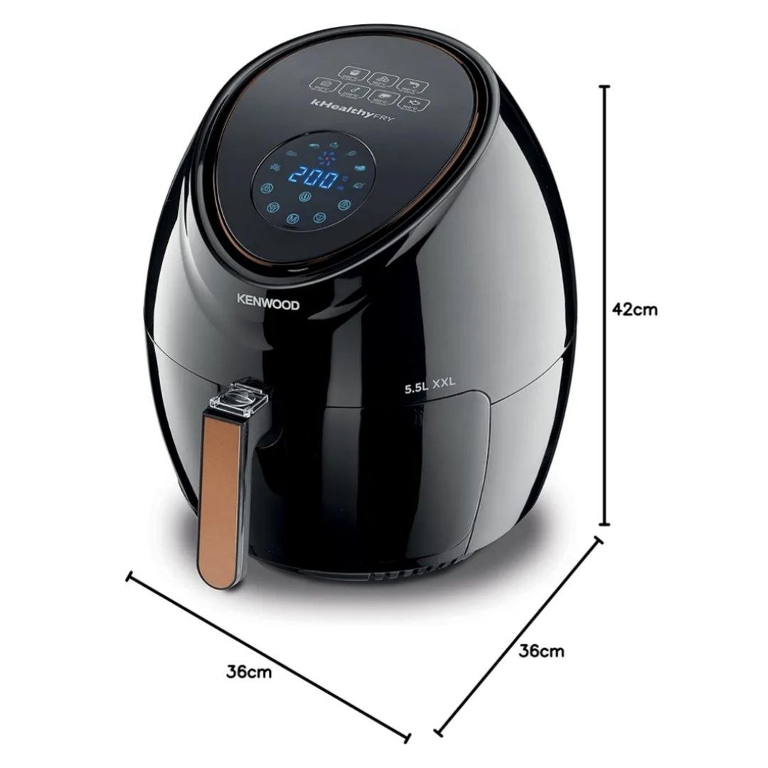 مقلاة هوائية بدون زيت 5.5 لتر 1800 واط سعة 2.4 كغ مع 7 برامج وشاشة لمس – Kenwood kHealthy Fry HFP50 - الصورة 6