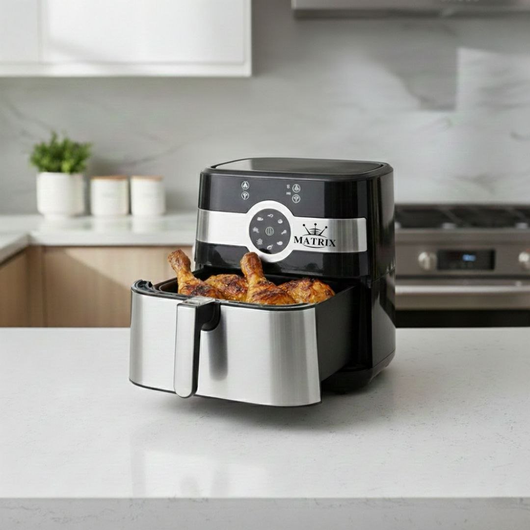Friteuse Air Fryer sans huile 8L 1800W 8 Programmes Tactile Inox - Matrix MX-821 – Image 3
