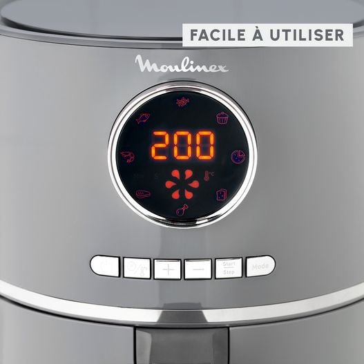 Friteuse Air Fryer sans huile 4.2 1630W 8 Programmes LCD Moulinex Easy Fry Ultra EZ111B10 – Image 4