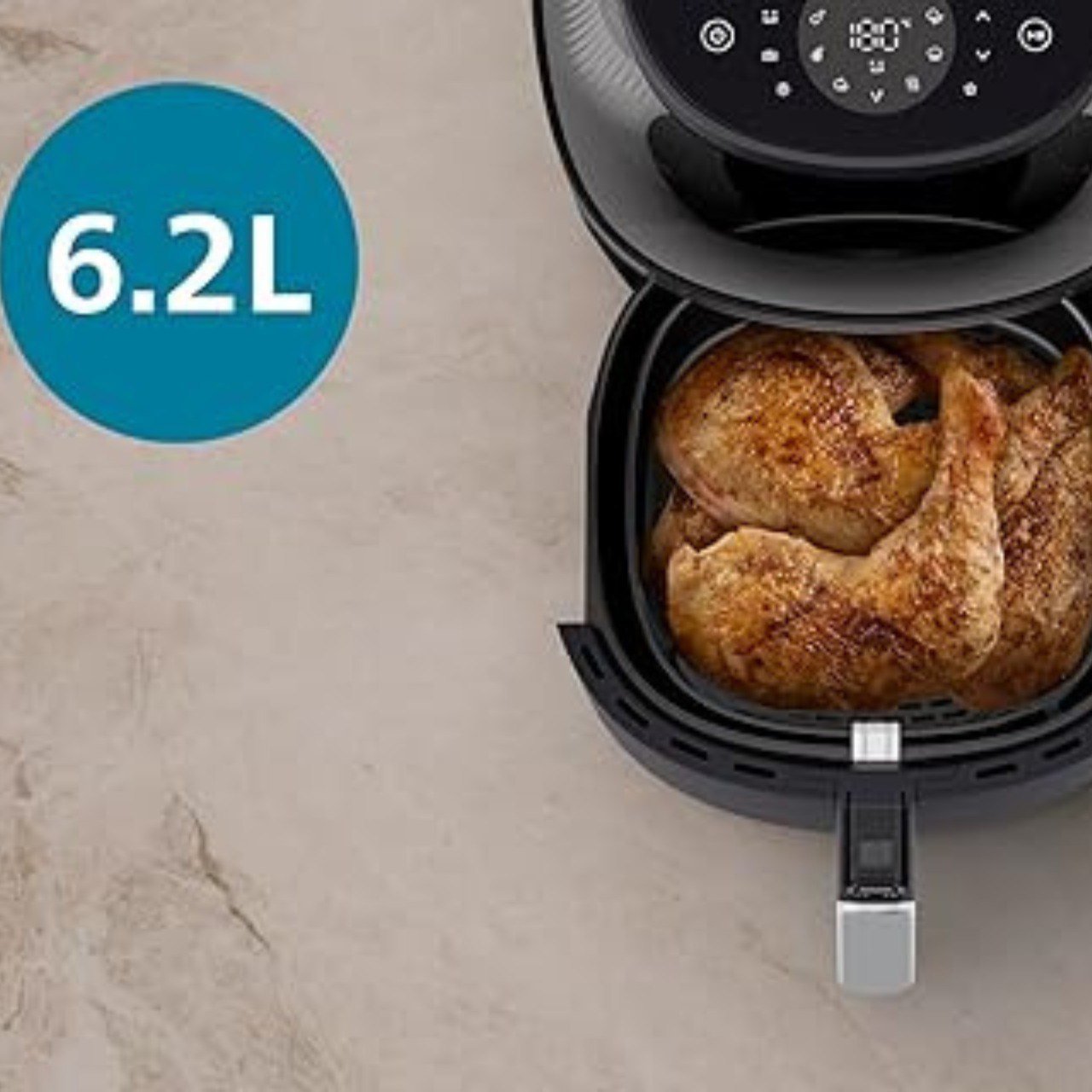 Friteuse Air Fryer Sans Huile 6.2L 1700W 12 Programmes Avec Fenêtre Philips Série 3000 NA332/09 – Image 2