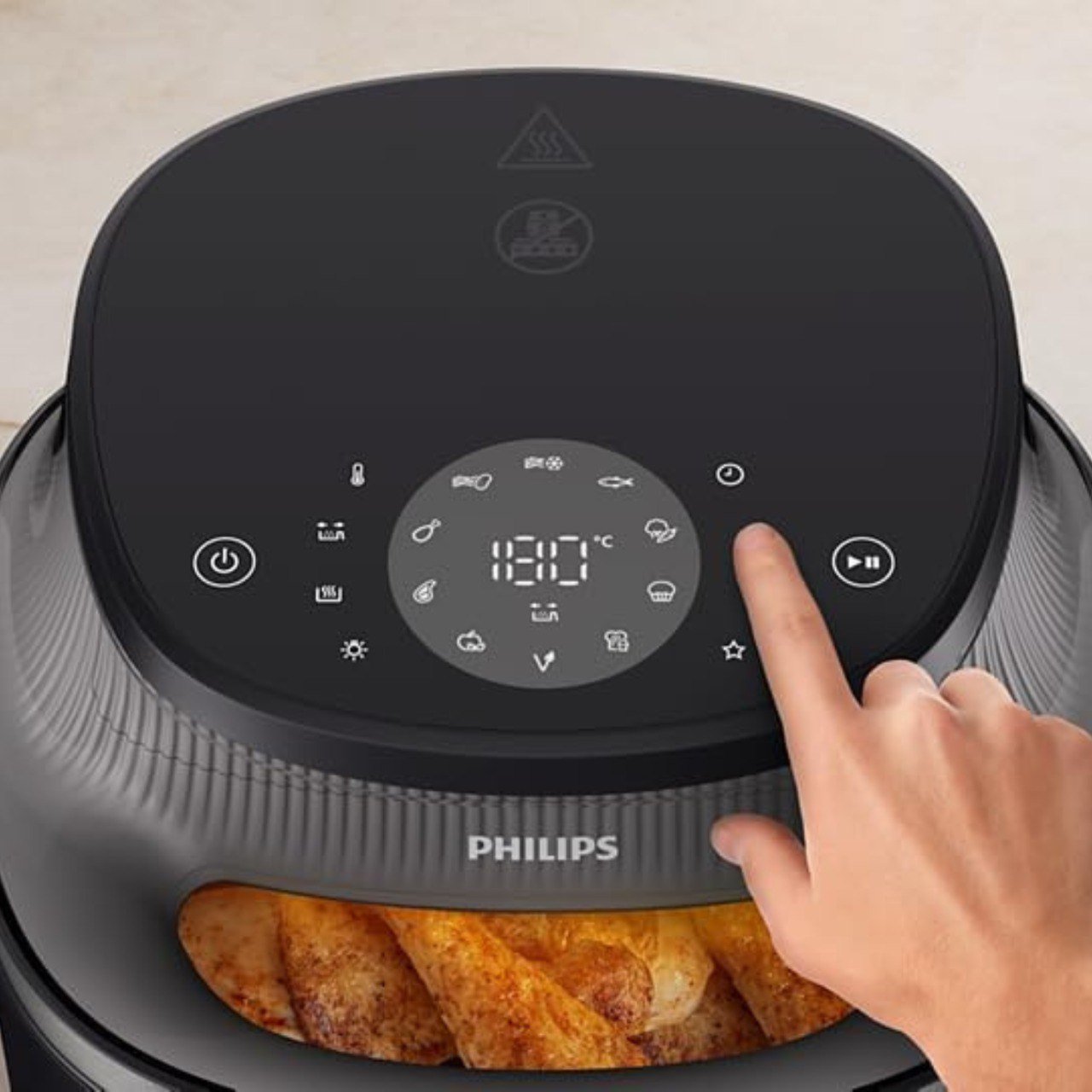 Friteuse Air Fryer Sans Huile 6.2L 1700W 12 Programmes Avec Fenêtre Philips Série 3000 NA332/09 – Image 5