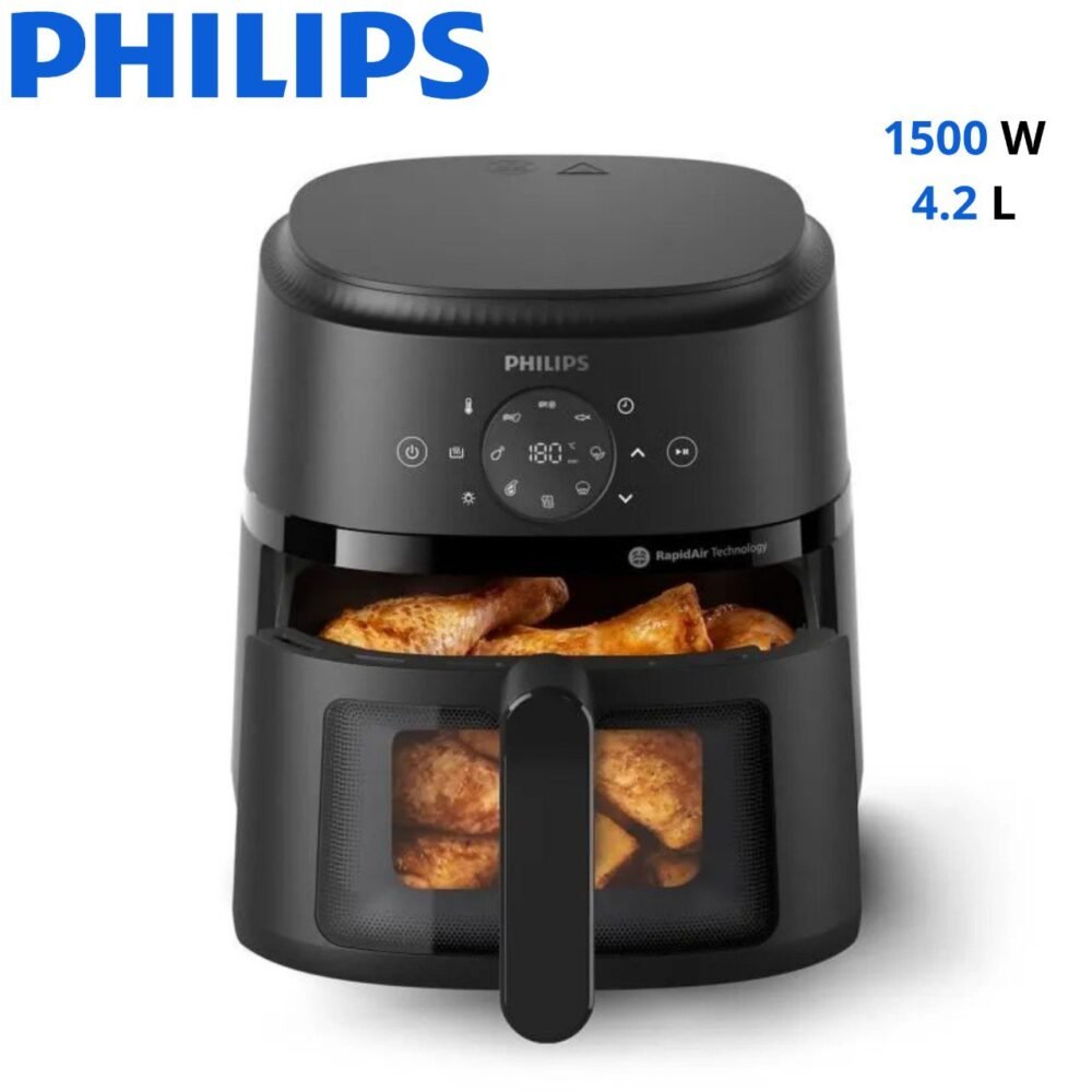 Friteuse Air Fryer Sans Huile 4.2L 1500W Avec 9 Programmes et Fenêtre - Philips Série 2000 NA220/09