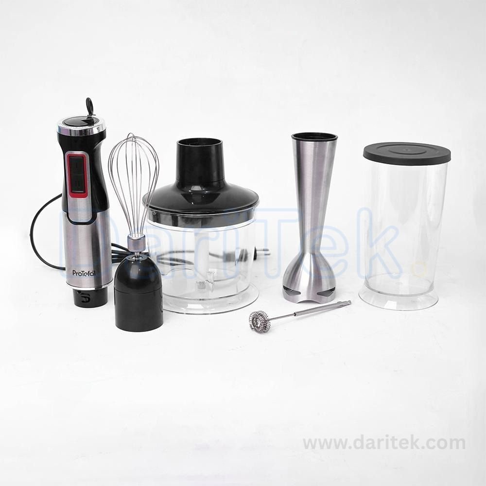 Bras Mixeur Plongeant Multifonctions 4En1 Inox 1200W Avec Hachoir Fouet Émulsionneur De Lait - Protefal FY8020A – Image 2