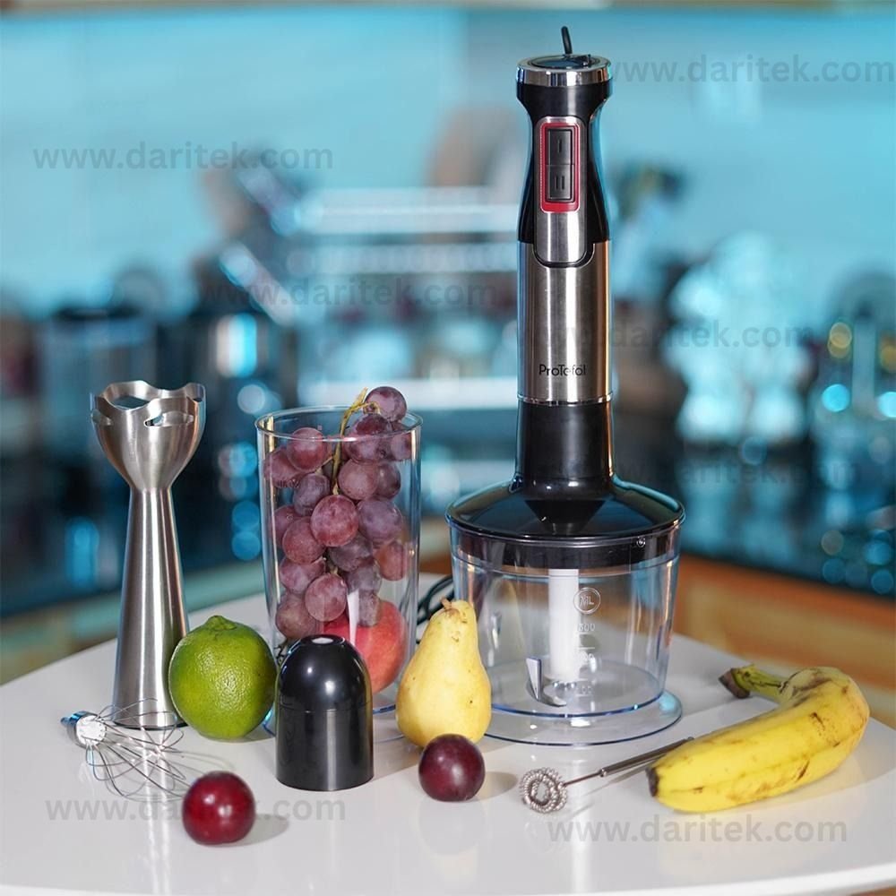 Bras Mixeur Plongeant Multifonctions 4En1 Inox 1200W Avec Hachoir Fouet Émulsionneur De Lait - Protefal FY8020A – Image 3
