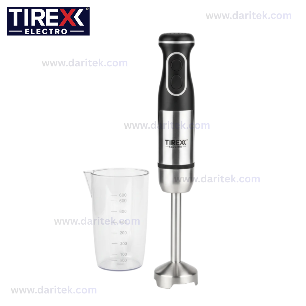 Bras Mixeur Plongeant En Inox 1200W 2 Vitesses Avec Tasse - Tirexx BRX1200