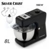 Robot Pétrin Pâtissier Double Crochet 1900W 8L Écran Digital Et 3 Programmes Automatiques avec Bol en inox - SILVER CRUST SM1511T DariTek