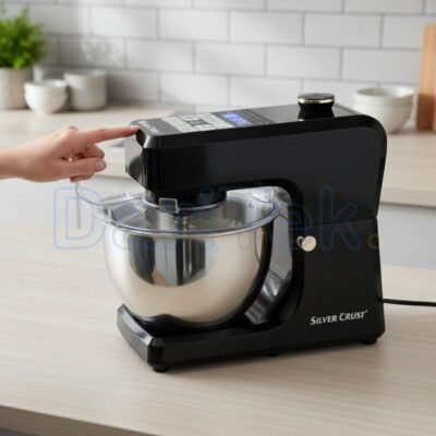 عجانة بخطاف مزدوج بقوة 1900 واط سعة 8 لتر مع شاشة رقمية و3 برامج أوتوماتيكية - SILVER CRUST SM1511T DariTek