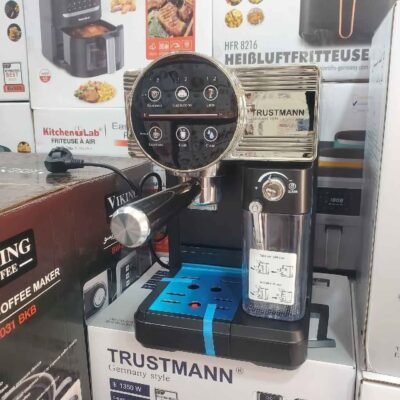ماكينة قهوة 5 في 1 بضغط 20 بار وقدرة 1350 واط مع خزان حليب و شاشة لمسية - TRUSTMANN TM-CM002 ماكينة قهوة 5 في 1 بضغط 20 بار وقدرة 1350 واط مع خزان حليب و شاشة لمسية - TRUSTMANN TM-CM002 DariTek