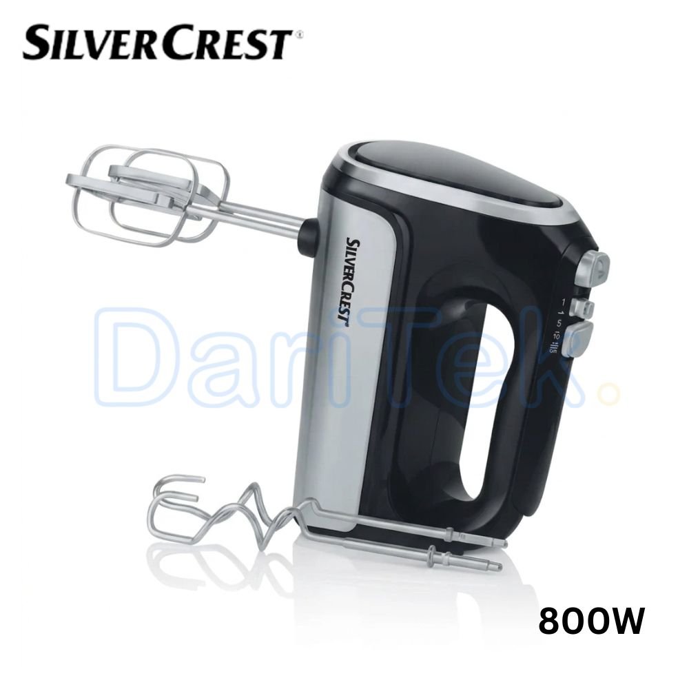 خلاط يدوي كهربائي 800 واط مع 6 سرعات ووظيفة توربو من الفولاذ المقاوم للصدأ – SilverCrest HM9402