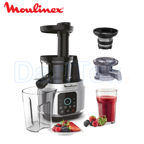 Extracteur de Jus Electrique Moulinex Tactile 150 W Silencieux avec 6 Programmes - Juice & Clean ZU420E10