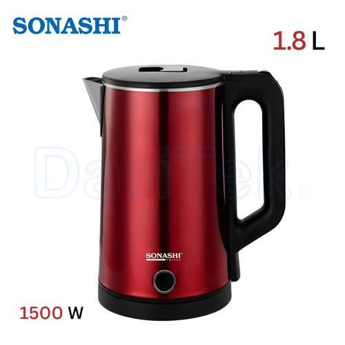 Bouilloire Électrique Sans Fil 1.8L 1500W Touche Froide - Sonashi SKT-1817