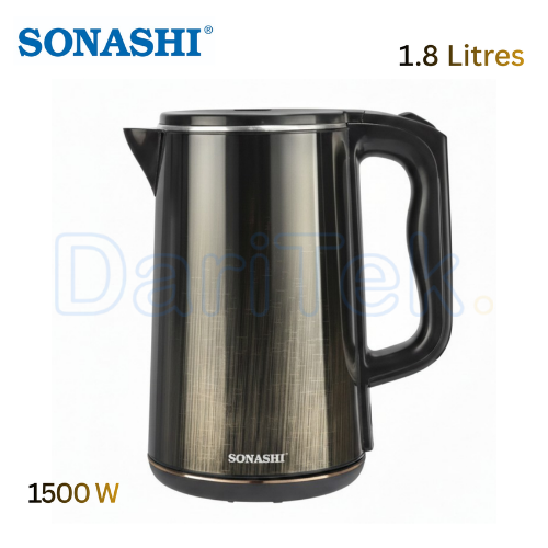 غلاية كهربائية بدون سلك 1.8 لتر 1500 واط – عزل حراري – Sonashi SKT-1818