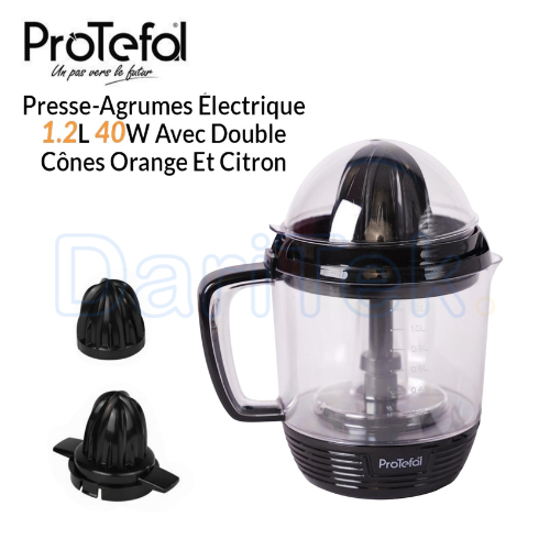 Presse Agrumes Électrique Protefal 1.2 L 40 W avec 02 Cônes - D-8009A