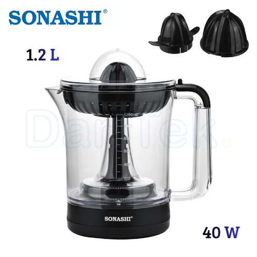 Presse Agrumes Électrique Sonashi 1.2 L 40 W avec 02 Cônes et Rotation Bidirectionnelle - SCJ-324