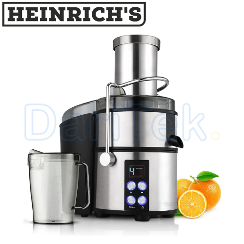 Centrifugeuse Electrique Heinrich's en Inox 800 W 1.1 L avec 4 vitesses et Afficheur LED - HPJ 8694