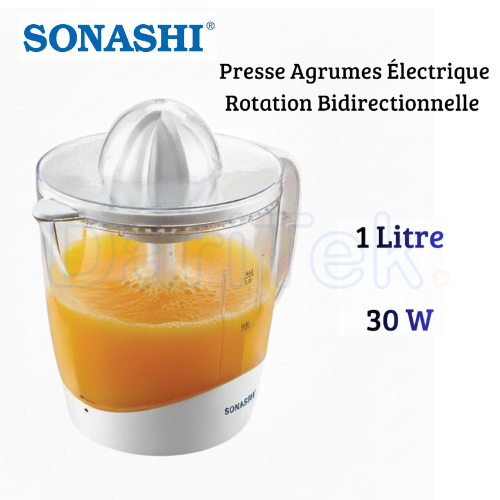 Presse Agrumes Électrique Sonashi 1 L 30 W avec Rotation Bidirectionnelle - SCJ-322N1