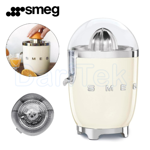 Presse Agrumes Électrique Smeg 70W avec Bec Anti goutte et Base Antidérapante - Esthétique Années 50 - CJF11CREU
