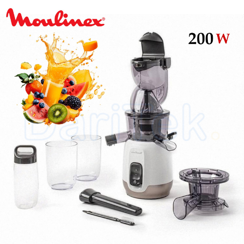 Extracteur De Jus Electrique Moulinex 200W avec 02 Récipients 800mL et Gourde 600mL - Ultrajuice ZU600110