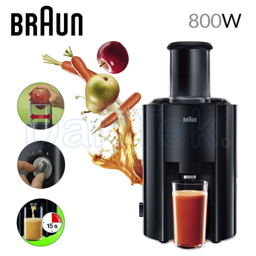 Centrifugeuse Electrique Braun 800 W 02 Vitesses avec Réservoir à Pulpe 02 L pour Fruits et Légumes - Identity Collection J300