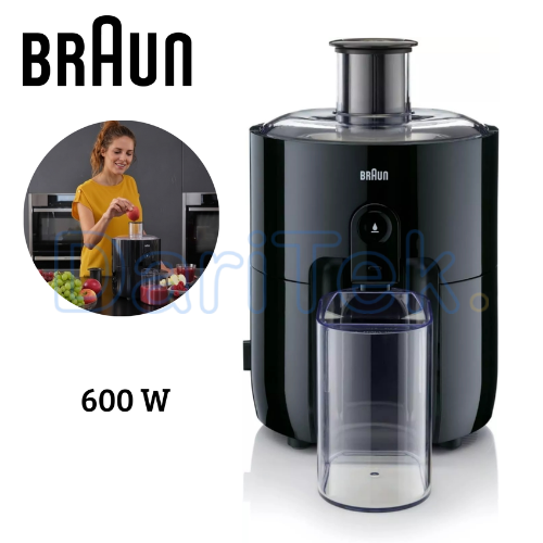 Centrifugeuse Electrique Braun 1.25L 600W pour Fruits et Légumes - PurEase SJ 3100