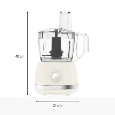 Robot Multifonction 600W 2.4L avec 15 Fonctions et 4 accessoires Moulinex Soleil Ivoire FP345A11 DariTek