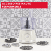 Robot Multifonction 600W 2.4L avec 15 Fonctions et 4 accessoires Moulinex Soleil Ivoire FP345A11 DariTek