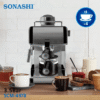 ماكينة قهوة بقدرة 800 واط وضغط 3.5 بار لتحضير القهوة والكابتشينو حتى 4 أكواب - Sonashi SCM-4978 ماكينة قهوة بقدرة 800 واط وضغط 3.5 بار لتحضير القهوة والكابتشينو حتى 4 أكواب - Sonashi SCM-4978 - الصورة 4