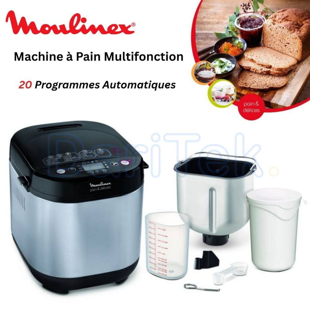Machine À Pain Moulinex Multifonctions 20 Programmes 720W - Pain And Délices OW240E30