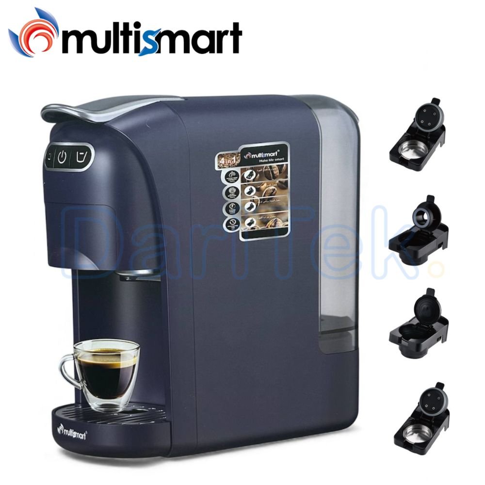 Machine à Café 4 EN 1 Multismart - 1400 W 20 Bars Poudre Et Capsule - MS-CF2102 Bleu