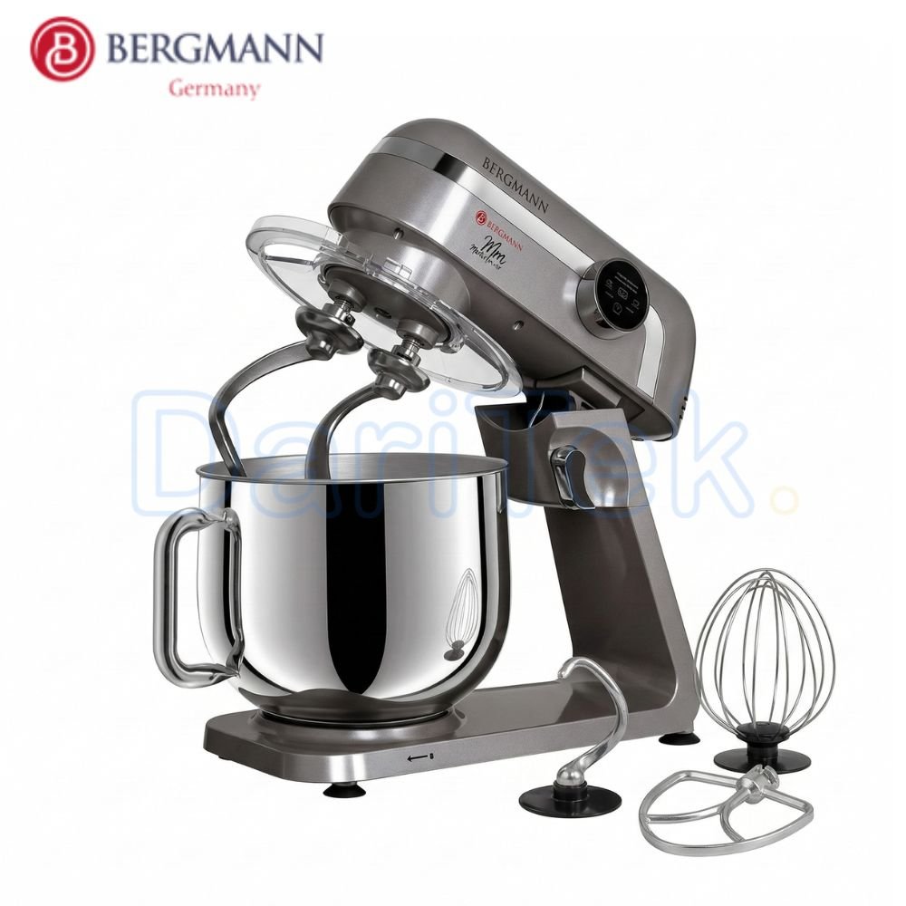 Robot Pétrin Double Crochet - 1900W 8L Avec Control Digital - Bergmann BSM7004