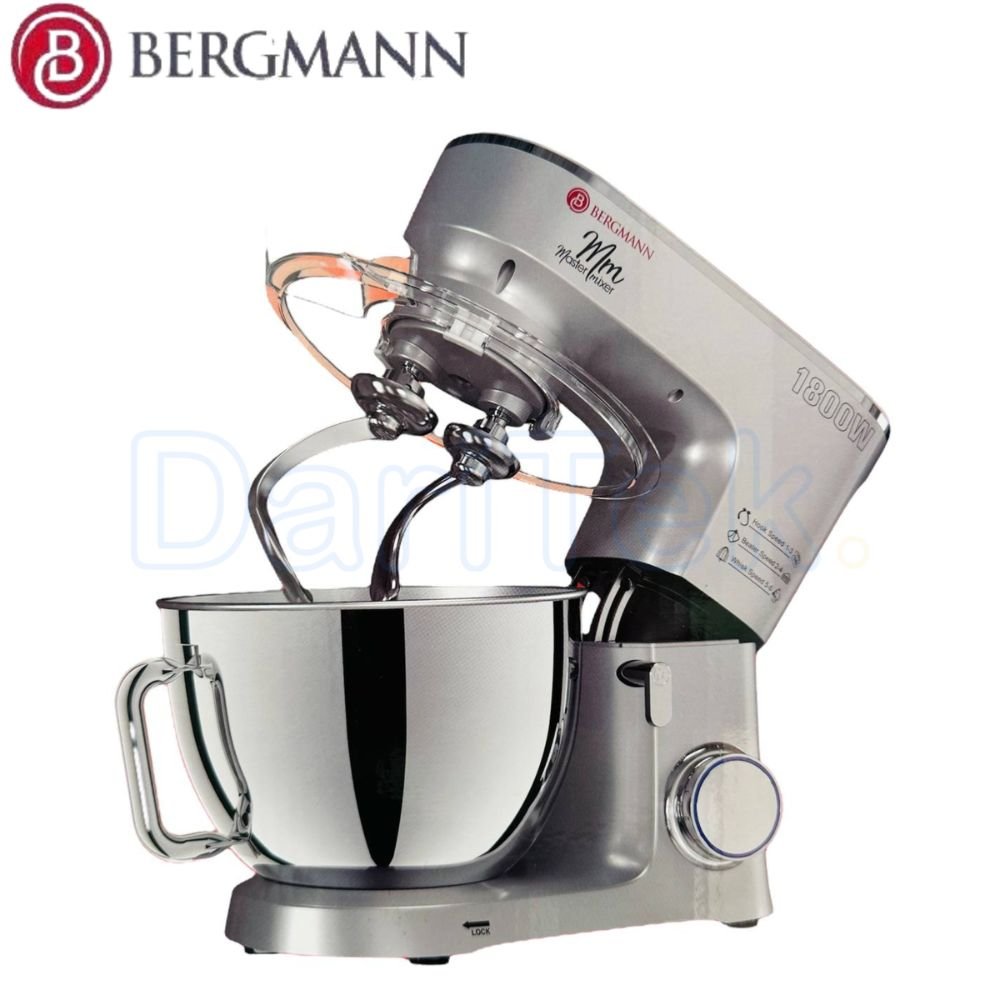 Robot Pétrin Double Crochet 1800 W 8 L 4Kg - Bergmann BSM-8004