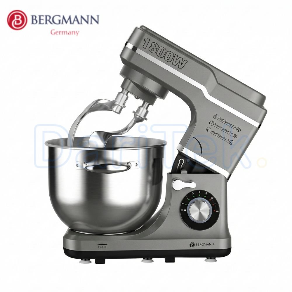 Robot Pétrin Double Crochet 1800W 6L - Bergmann SilverCHEF+ BSM1500