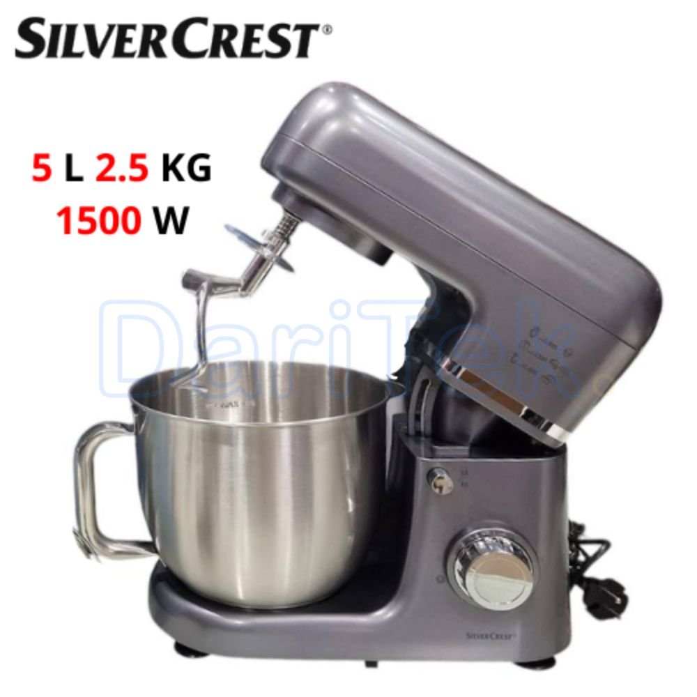 Robot Pétrin Multifonctions 1500W 5L 8 Vitesses - SilverCrest TM1101A05