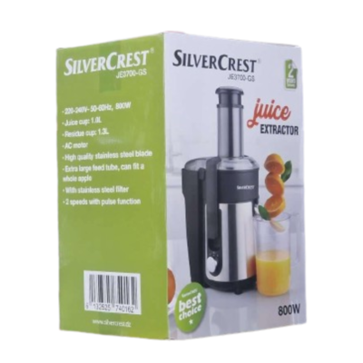 عصّارة كهربائية SilverCrest بقوة 800 واط وسعة 1 لتر مع سرعتين – JE3700-GS DariTek