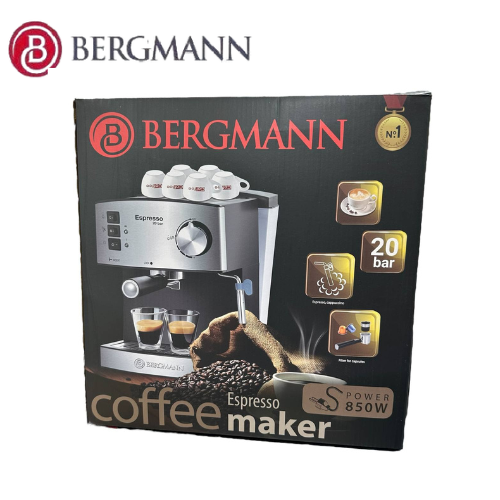 ماكينة قهوة بذراع بضغط 20 بار تدعم القهوة المطحونة والكبسولات - Bergmann Espresso B200 - الصورة 3