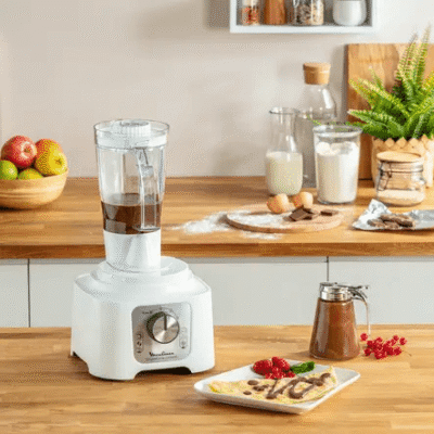 Robot Multifonction 800W 2.2L - 25 Fonctions avec 7 Accessoires - Moulinex DoubleForce Compact FP544111 DariTek