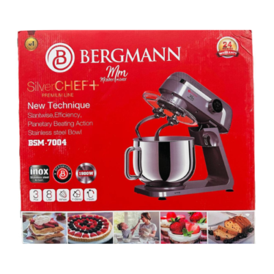 Robot Pétrin Double Crochet - 1900W 8L Avec Control Digital - Bergmann BSM7004 DariTek