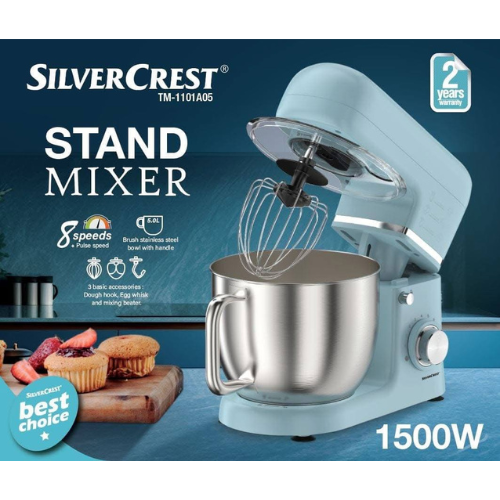 Robot Pétrin Multifonctions 1500W 5L 8 Vitesses - SilverCrest TM1101A05 – Image 5