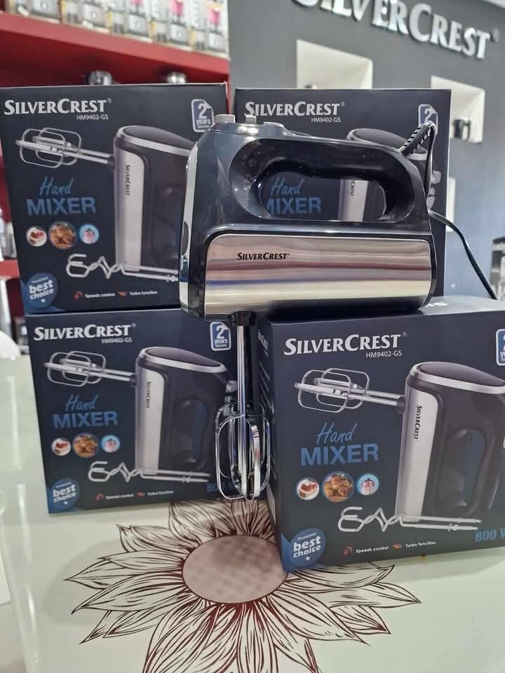 خلاط يدوي كهربائي 800 واط مع 6 سرعات ووظيفة توربو من الفولاذ المقاوم للصدأ – SilverCrest HM9402 - الصورة 2